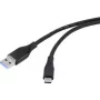 USB kabelis USB 3.2 Gen1 3.0 3.1 USB-C spraudnis 50 cm Melns (RF-4995170)