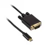 Akasa AK-CBCA17-18BK USB Type-C uz VGA pārveidotājkabelis 1.8m melns