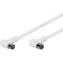 Wentronic Goobay Antenas leņķa savienojuma kabelis, 100% ekranēts, balts, 3,5 m — Coax spraudnis 90° Koax ligzda 90° (67355)
