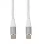 USB-C uz USB-C kabelis IBOX IKUTC1W 1 m, USB 2.0, 3 A, balts, tekstila pinums
