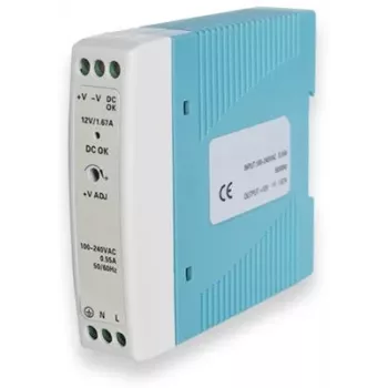Barošanas adapteris TELTONIKA PR3PDNP0, iekštelpu, 20 W, ieeja 100–240 V, 50–60 Hz, kompakts 22,5×90×100 mm, zils/balts