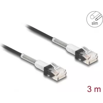 Tīkla kabelis DeLOCK RJ45 Cat.6A 3m Melns