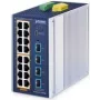 Pārvaldāms Ethernet slēdzis PLANET IGS-4215-16P4X, industriāls L2+, 16 porti 10/100/1000T PoE, 4 porti 10G SFP+