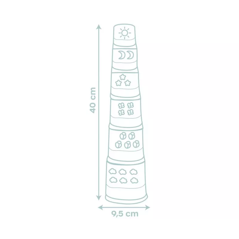 Little Smoby Magic Tower krāsains ūdens tornītis mazuļiem
