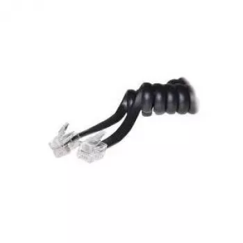 ShiverPeaks S/CONN 4 m RJ10 melns caurspīdīgs telefona spoles kabelis TC 70135 68002