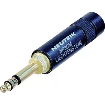 Neutrik NP3CM-B, stereo savienojuma piederums, melns