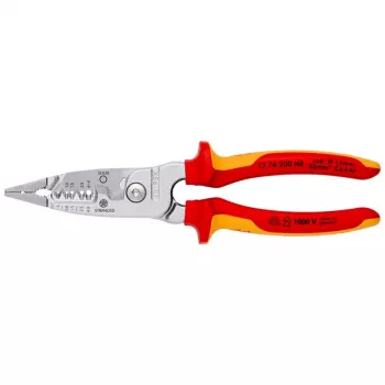 Kabeļu noņēmējs Knipex 13 76 200 ME 6 mm noņemšanas jauda Sarkans Nerūsējošais tērauds Dzeltens