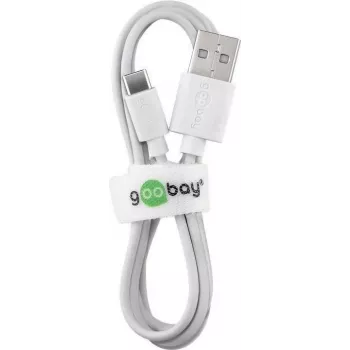 Wentronic 59132 3m USB-A uz USB-C vīriešu vīriešu balts USB kabelis (59132)