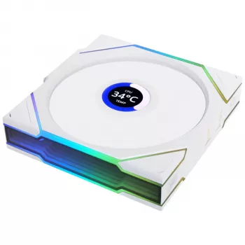 Lian Li UNI FAN TL 120mm ARGB PWM bezvadu korpusa ventilators ar LCD displeju