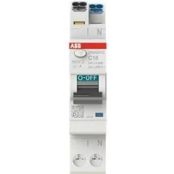 ABB RCBO Slēdzis DSX301CA-C16/0.03 1 TE 6kA 1P+N AC 16A 30mA (2CSR255165R1164)