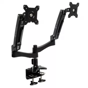 Pamatne diviem monitoriem SilverStone SST-ARM22BC - melna