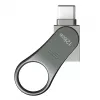 Silicon Power Mobile C80 128 GB USB zibatmiņa, USB Type-A / USB Type-C, USB 3.0 (3.1 Gen 1), titāna krāsas