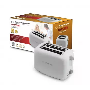 Esperanza EKT002 Caprese 2 šķēles 600 W Balts