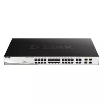 D-Link DGS-1210-28MP/E tīkla slēdzis, pārvaldāms L2, Gigabit Ethernet (10/100/1000), Power over Ethernet (PoE), 1U, melns, pelēks
