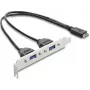 DELOCK USB Type-E Key A ST uz 2× USB-A 5Gbps adapteris ar kronšteinu (67345)
