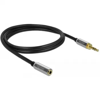 Audio kabelis 3.5 mm DeLOCK 85780 1 m Melns Pelēks