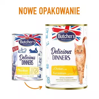 BUTCHER'S Delicious Dinners Vistas želejas gabaliņi - mitrā kaķu barība - 400g