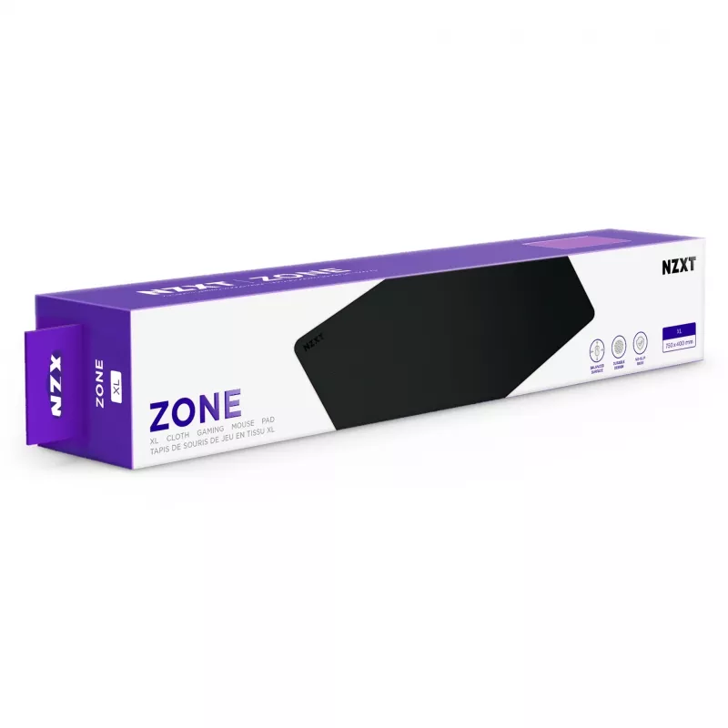 NZXT Zone pelētais paliktnis XL 750x400mm Melns MM-XLGSP-BK retail