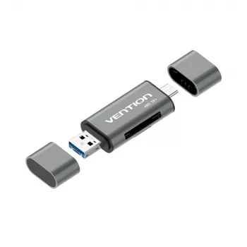 Vention USB 3.0 Daudzfunkciju karšu lasītājs pelēks metāls