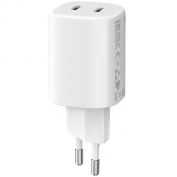 Lādētājs Xiaomi Nano Turbo 45W Balts — 2× USB-C iekštelpu lādētājs viedtālrunim un planšetei