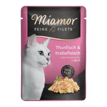 Slapjā barība kaķiem Miamor Feine Filets 100 g paciņa — Tuncis, pieaugušiem kaķiem ar tendenci uz lieko svaru