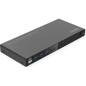 ROLINE KVM Switch 4-way USB+ HDMI 4K60+ 3xUSB Audio - KVM slēdzis - 3 porti (14.01.3428)
