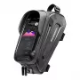 Rockbros B68-1 Velosipēda rāmja soma ar telefona kabatu 1.7l Melna