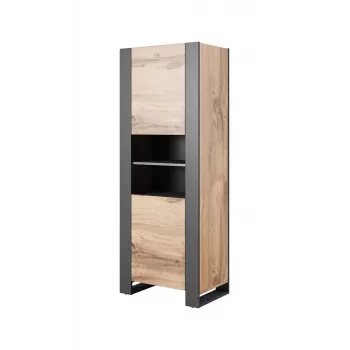 WOOD Grāmatu skapis 65x40x170,5 votana ozols + antracīts