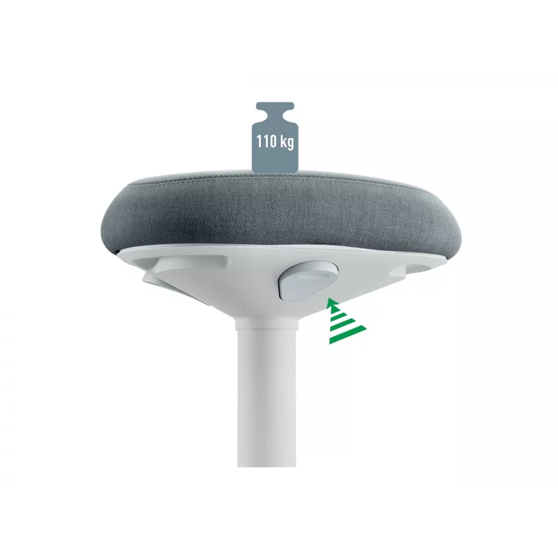 Biroja krēsls Leitz 65440085 Pildīts sēdeklis Pelēks Plastmasas rāmis