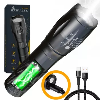 Rokas lukturis Extralink EX.30707 Melns SMD LED 10W USB