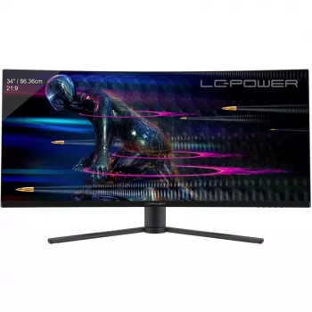 LC-Power LC-M34-UWQHD-165-C monitors 86,4 cm (34 inch) 3440 x 1440 pikseļi UltraWide Quad HD melns - sarkans