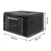 Rack skapis 19 collu QOLTEC 54465 tērauda konstrukcija 12U