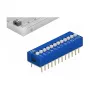 DIP slēdzis PCB DELOCK 66388, zila plastmasa, 10 gab., 31.9×9.9×5.5 mm