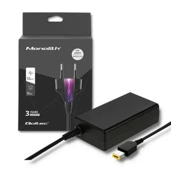 Strāvas adapteris QOLTEC 51556 65W iekštelpu Lenovo klēpjdatoriem, 20V 3,25A, melns