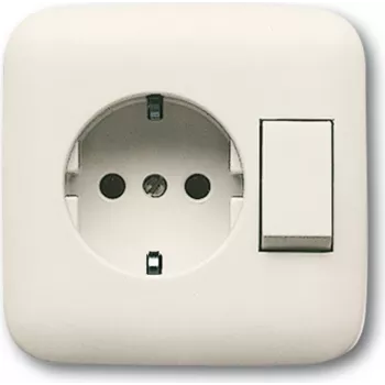 BUSCH JAEGER 4310/6 EUJ-212-500 - Kontaktligzda CEE 7/3 2P+E - Bēša - 250V 16A