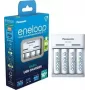 Panasonic eneloop BQ-CC61 lādētājs ar 4 x 2200 mAh baterijām (K-KJ61MCD40USB)