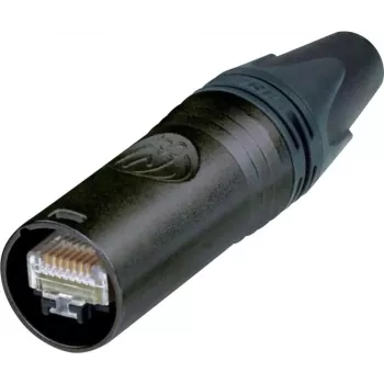 Neutrik RJ45 etherCON CAT6 A savienotāja spraudnis, taisns, 8P8C, melns NE8MX6-B (1 gab.)