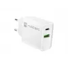 Sienas lādētājs NATEC RIBERA 12V 20W USB-C PD 3.0 + USB-A Samsung AFC Balts