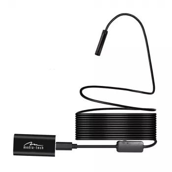 WiFi endoskops MEDIA-TECH MT4099, 8 mm zonde, 5 m kabelis, IP67, 1280×720@30fps, 70° skata leņķis, 800 mAh akumulators