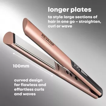 Matu taisnotājs Revamp ST-1900GD-EU ar keramikas plāksnēm, maks. 230°C, EU kontaktdakša