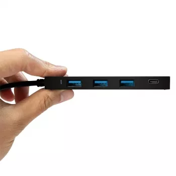LogiLink UA0311 USB-C 3.2 Gen 2 Multiport Hub 4 Porti Melns