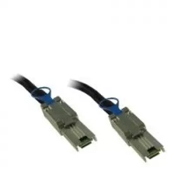 Inter-Tech - Ārējais SAS kabelis - SAS 6Gbit/s - 4x ekranēts Mini MultiLane SAS (SFF-8088), 26 kontaktu uz 4x ekranēts Mini MultiLane SAS (SFF-8088), 26 kontaktu - 1 m - Melns
