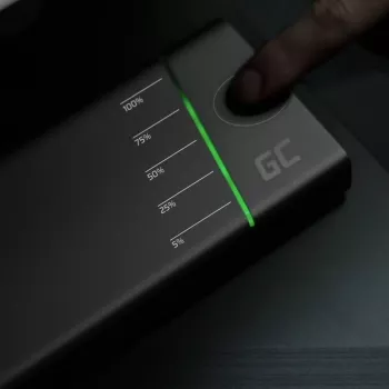 Portatīvā baterija Green Cell PowerPlay Ultra 26800 mAh, 128W, Quick Charge 3.0, 2x USB-C, 2x USB-A, grafīts