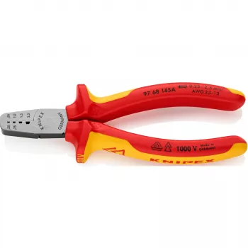 Kombinētā kabeļu gofrēšanas knaible Knipex 97 68 145 A