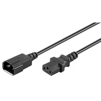 Pagarinātājvads Microconnect PE040610 1m, 1 AC kontaktligzda, Melns
