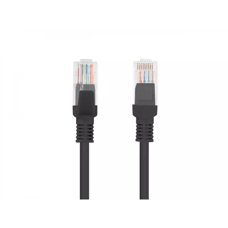 Tīkla kabelis LANBERG PCU5-10CC-0100-BK RJ-45 Cat5e, U/UTP, 1 m, Melns