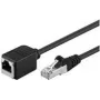 Goobay CAT 5e pagarinātāja kabelis F/UTP, melns, 2 m - vara materiāls, RJ45 spraudnis (8P8C) RJ45 ligzda (8P8C) (73388)