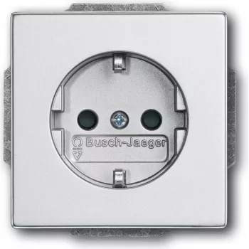 BUSCH JAEGER 2013-0-5272 - CEE 7/3 kontaktligzda - 2P+E - Sudraba - 250 V - 16 A - 63 mm
