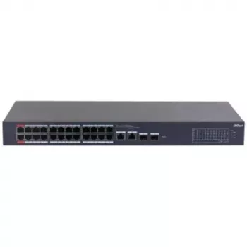 Dahua Technology DH-CS4226-24ET-375 tīkla slēdzis, pārvaldāms L2 Gigabit Ethernet (10/100/1000), PoE, melns