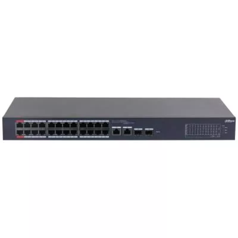 Dahua Technology DH-CS4226-24ET-375 tīkla slēdzis, pārvaldāms L2 Gigabit Ethernet (10/100/1000), PoE, melns